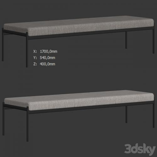 Triple bench Kiki by Artek