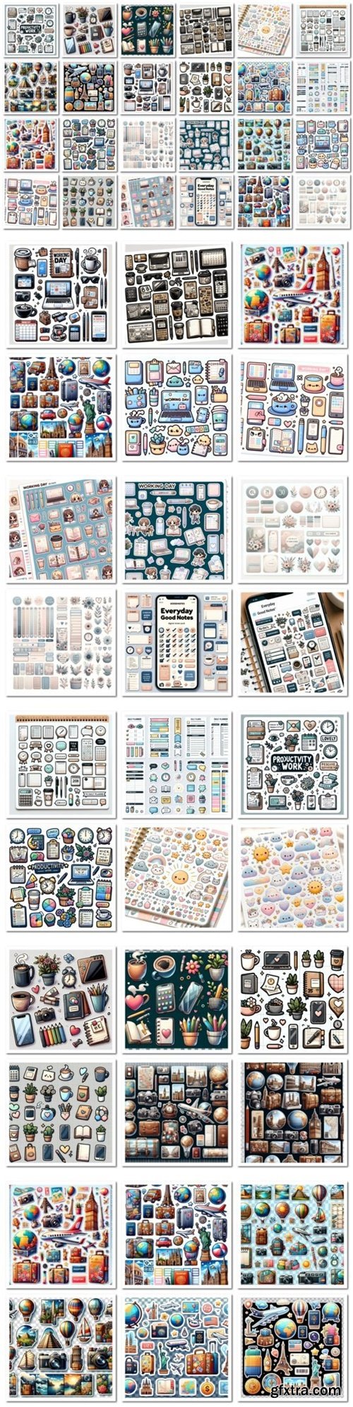 Midjourney Prompts for Planner Stickers 90105787