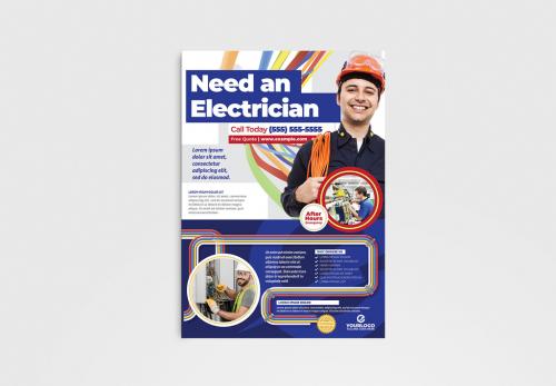 Electrician Service Poster Layout - 422829255