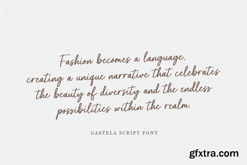 Gastela - Brush Script Font with Swash JTBBAZN