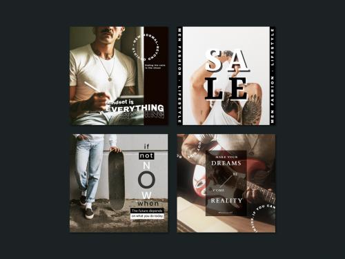 Men's Lifestyle Social Media Post Layouts - 423075445