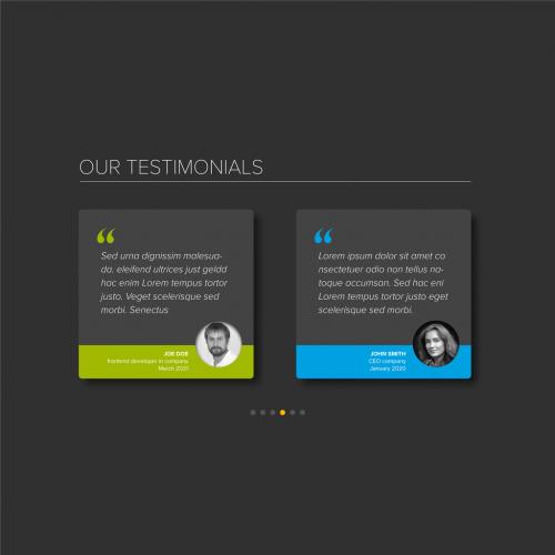 Dark Testimonials Review Opinion Section Layout Template - 423787969