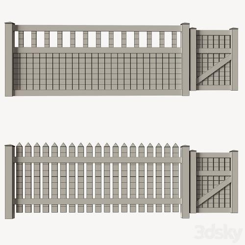 Set of PVC fences + wicket