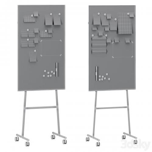 Lintex One Whiteboards with a black or white stand