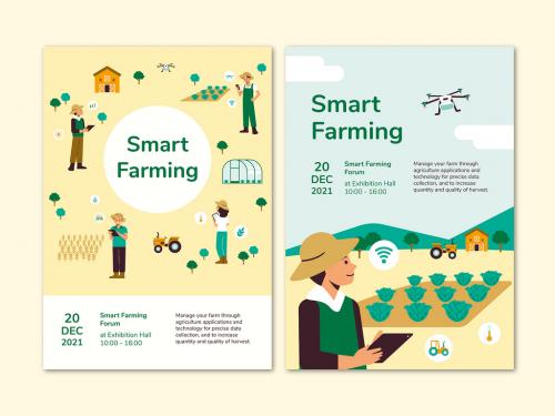 Smart Farming Event Invitation Poster Layout - 423806259