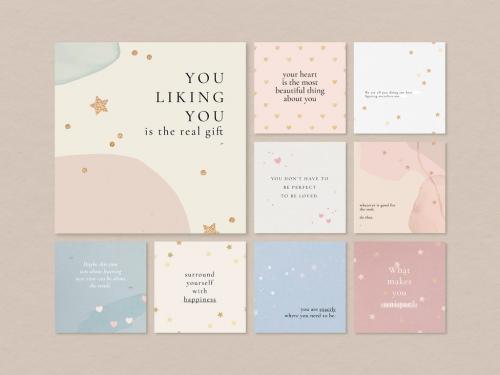 Quote Social Media Layout Set - 423806269