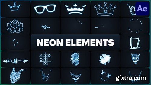 Videohive Neon Elements for After Effects 50689371