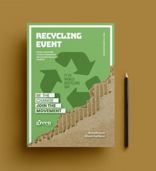 Recycling Event Flyer Layout - 424038384