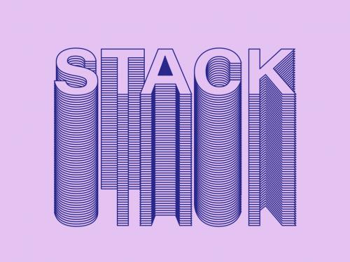 Stacked Text Effect - 424239942