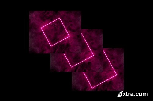 Pink Neon Squares Effect NE3HL3P