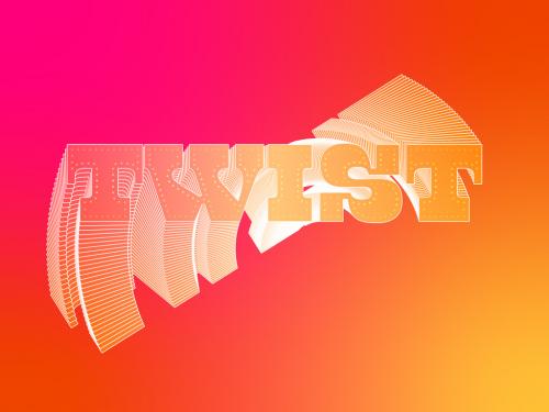 Twist Text Effect - 424240090
