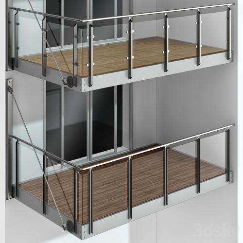 Metal balcony / Metal balcony (3 types of cantilever balconies)