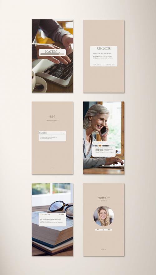 Neutral Beige Notifications Story Layout - 424259003