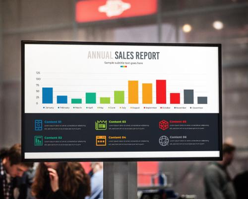 Annual Sales Report Insight Growth Bar - 424542025