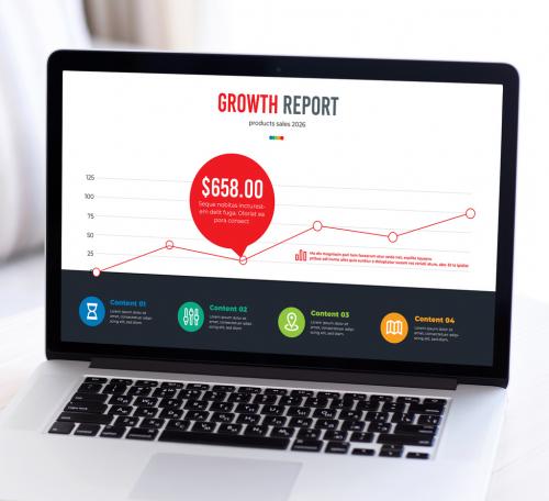 Growth Report with Bar Chart - 424542039