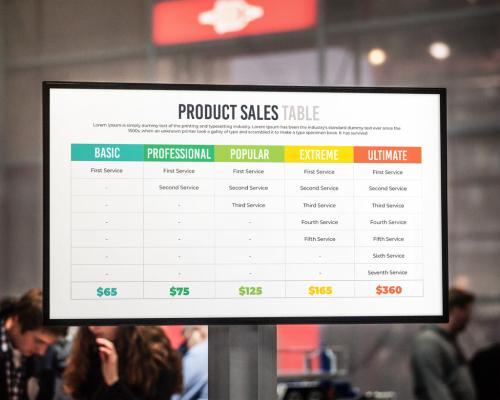 Product Sales Table and Sales Statement - 424542090