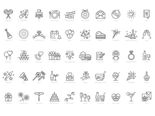 Seo Vector Line Icon Set - 424584891