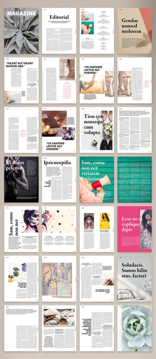 Modern Digital Magazine with Interesting Topics Layout - 425614975