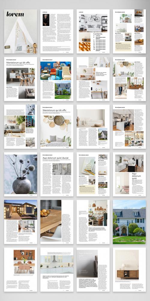 Interior Design Digital Magazine Layout - 425615170