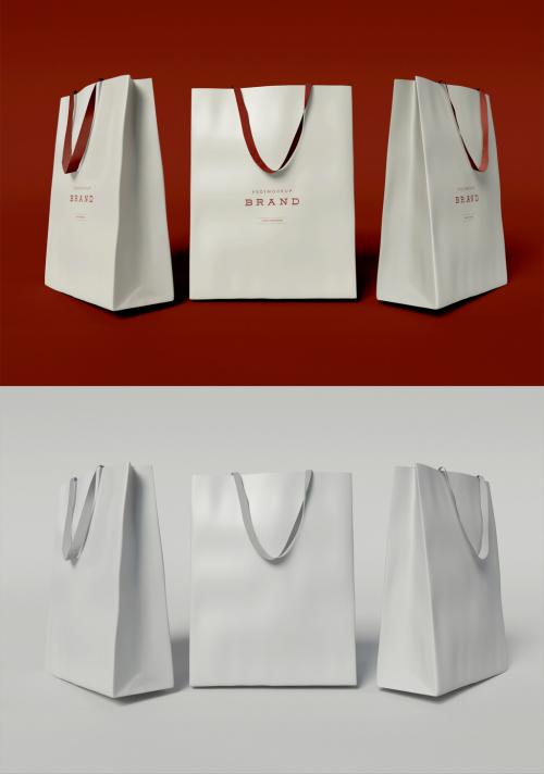 Three Shopping Bags Mockup - 425643812