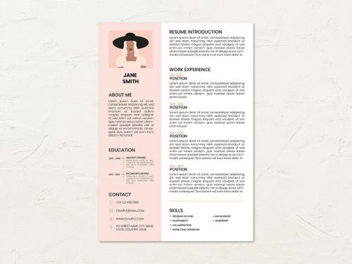 Feminine CV Layout - 425872646