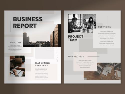 Business Report Flyer Layout - 425872844