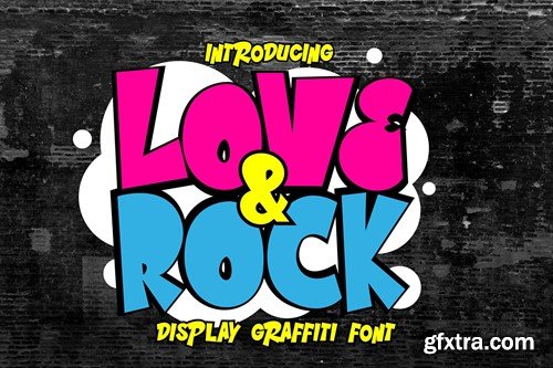 Love and Rock - Display Graffiti Font N6G666X