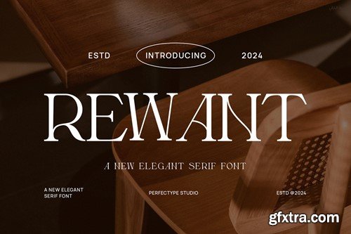 Rewant Elegant Serif Font Typeface 4D42KMQ