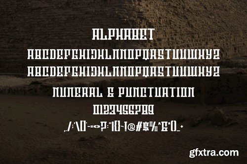 Pyramid Leopatro - Display Font YFYN27N