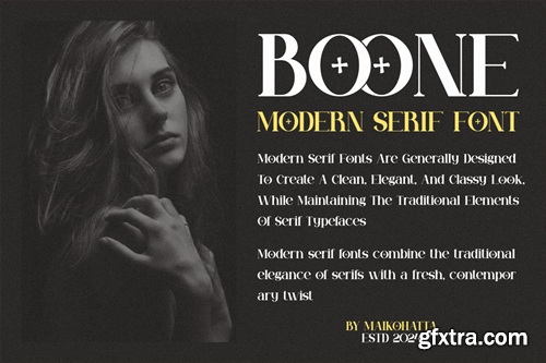 Boone - Modern Serif Font MJB2X3G