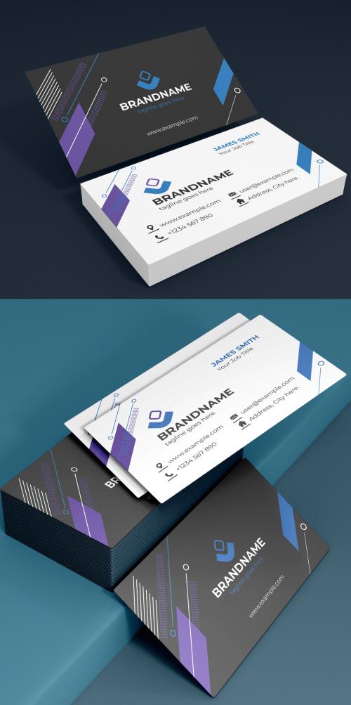 Abstract Patterned Business Card Layout - 426159053