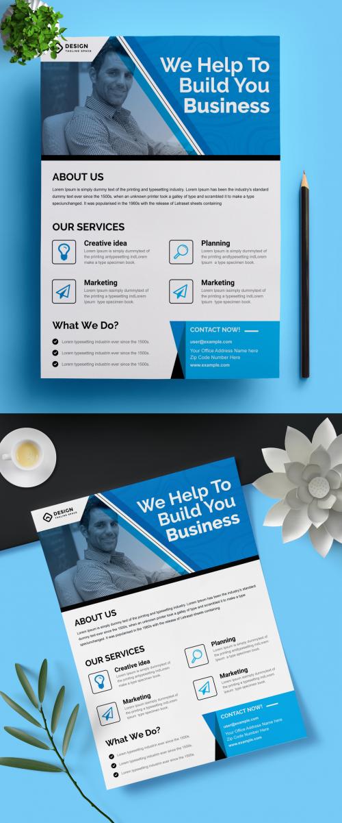 Blue Corporate Flyer Layout - 426159250