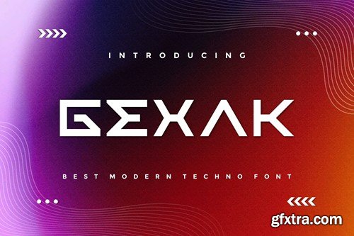 Gexak - Modern Techno Font RLX4J9U