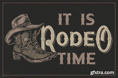 Rustic Rodeo Display Font PH8QTTL