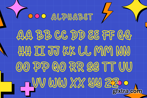 Sunblink Cute Graffiti Y2K Font NAFL354