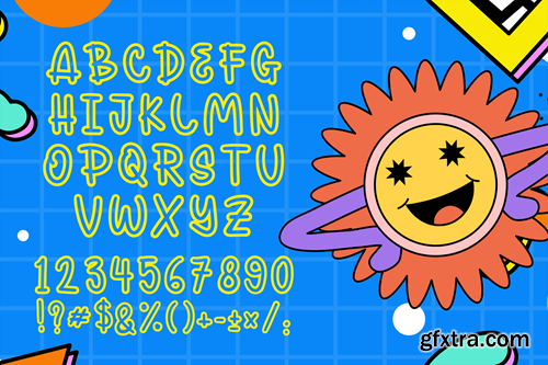 Sunblink Cute Graffiti Y2K Font NAFL354