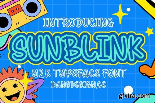 Sunblink Cute Graffiti Y2K Font NAFL354