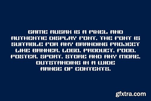 Game Rusax - Pixel Font HM6HCDB