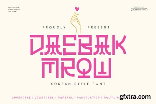 Daebak Mrow - Korean Style Font T8AQU4D