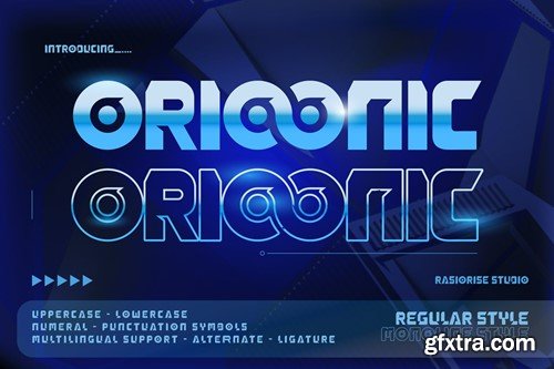 Orioonic - Y2K Futuristic Font F7ANDTY