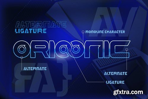 Orioonic - Y2K Futuristic Font F7ANDTY