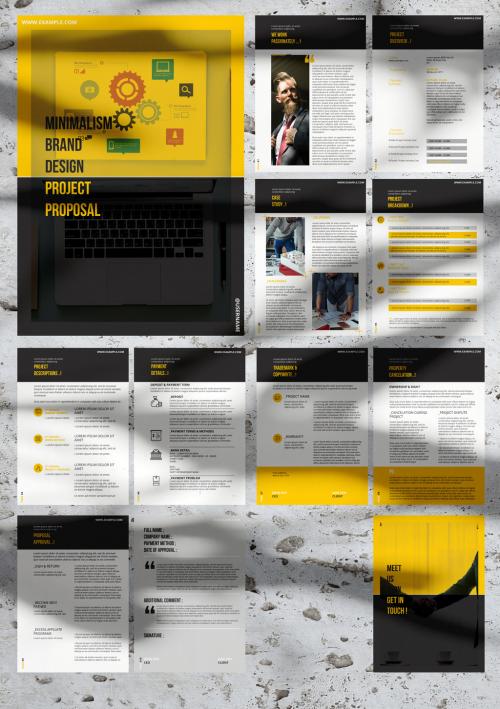 Design Proposal with Yellow Accent - 427306516