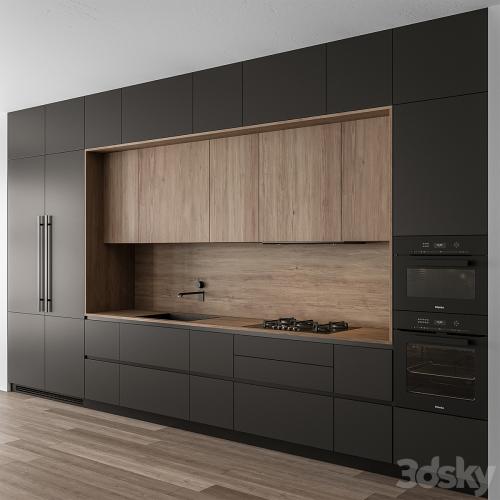 Kitchen Modern - Wood and Black 114