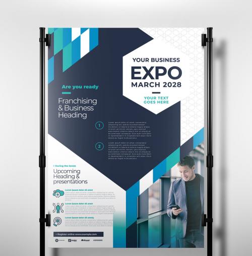 Modern Corporate Poster Flyer for Business Expo Seminar Conference Events - 427490617