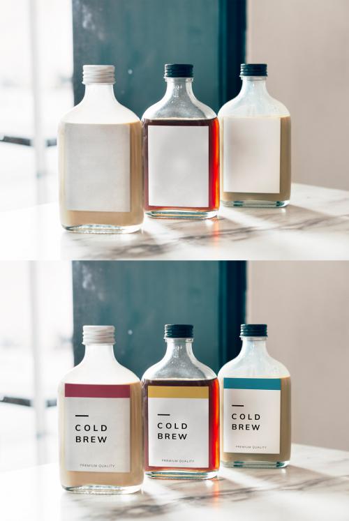 Cold Brew Coffee Bottle Mockup Design - 427508474