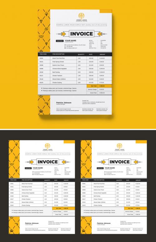 Yellow Invoice Layout - 427508896