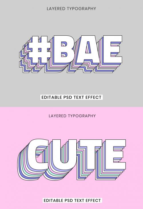 Layered Editable Text Effect Template - 427509025