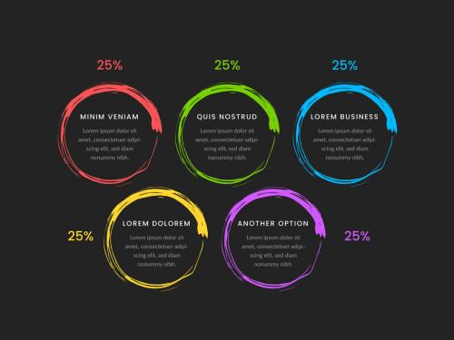 Infographic Layout with Abstract Circles - 427720356