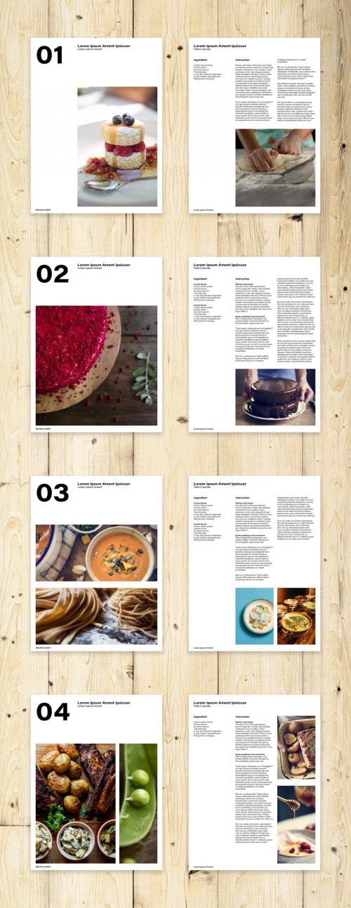 Digital Recipe Sheets Layout - 427962572