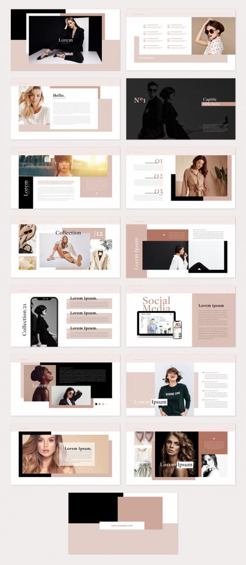 Fashion Style Minimal Presentation Layout - 427962593